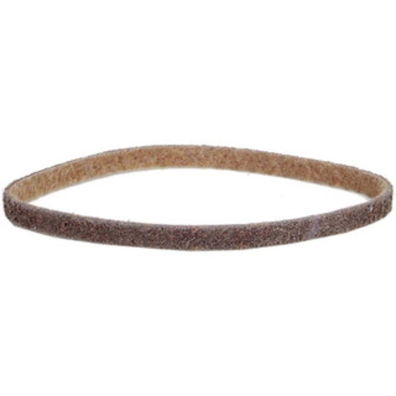Norton 1/4 Wide x 18 OAL, Aluminum Oxide Abrasive Belt Aluminum Oxide, Coarse, Nonwoven, Cloth Backing 66261011420 – 65398026