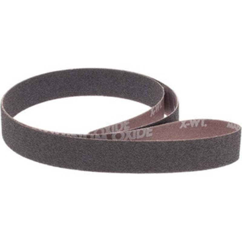 Norton 1 Wide x 42 OAL, 60 Grit, Aluminum Oxide Abrasive Belt Aluminum Oxide, Medium, Coated, X Weighted Cloth Backing, Series R228 78072720900 – 05964069