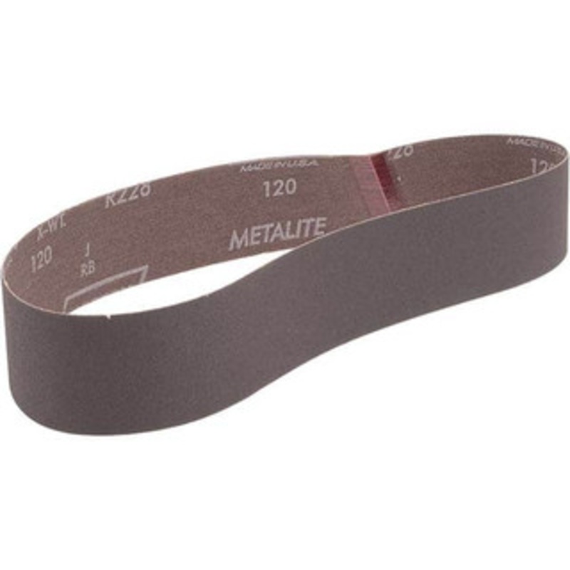 Norton 2 Wide x 30 OAL, 120 Grit, Aluminum Oxide Abrasive Belt Aluminum Oxide, Fine, Coated, Series R228 78072762561 – 82111089