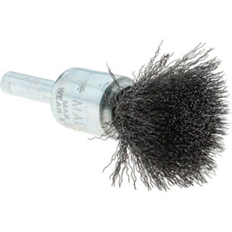 Tru-Maxx 1/2 Diam Steel Flared Crimped End Brush 7/8 Trim Length, 1/4 Shank Diam, 25,000 Max RPM 88506 – 32246332
