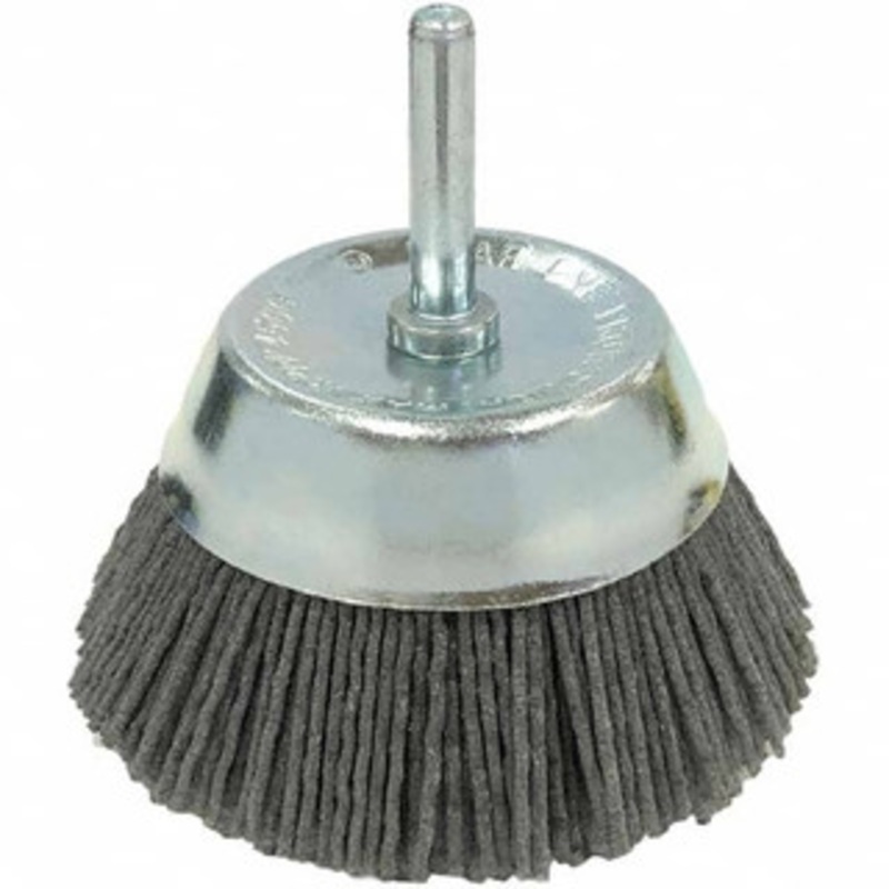 Value Collection 3 Diam 1/4 Threaded Arbor Nylon Fill Cup Brush Straight Wire, 4,500 Max RPM 3607506590 – 82410416