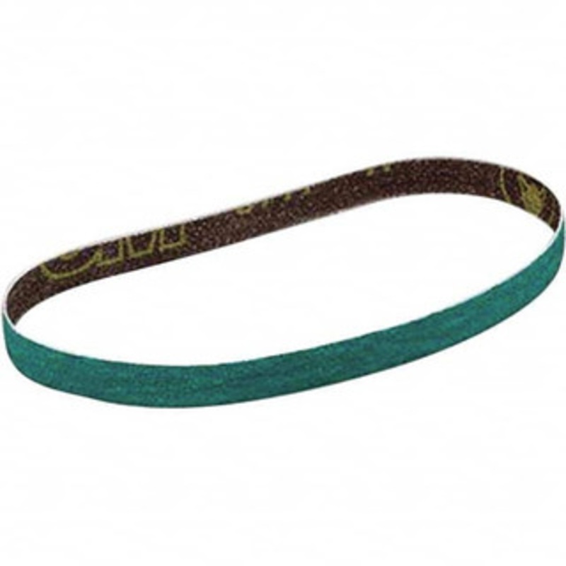 3M 1/2 Wide x 24 OAL, 36 Grit, Zirconia Alumina Abrasive Belt Zirconia Alumina, Very Coarse, Coated, YF Weighted Cloth Backing, Series 577F 7010363100 – 79112603