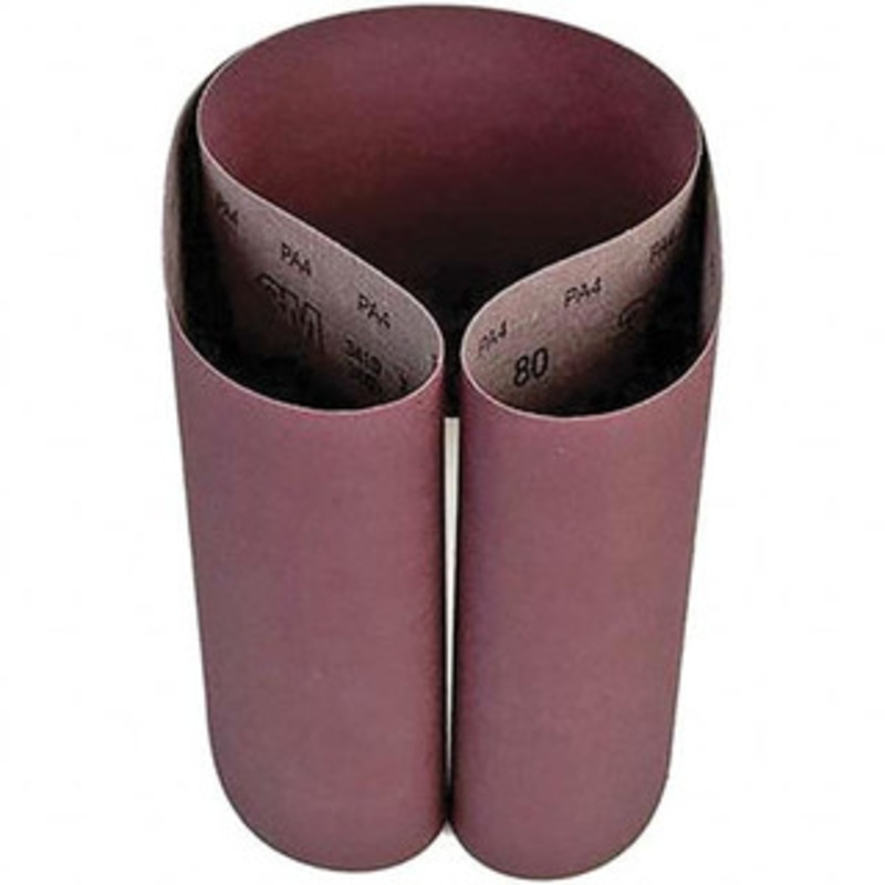 3M 10 Wide x 70-1/2 OAL, 80 Grit, Aluminum Oxide Abrasive Belt Aluminum Oxide, Medium, Coated, X Weighted Cloth Backing, Series 341D 7000118799 – 02676294