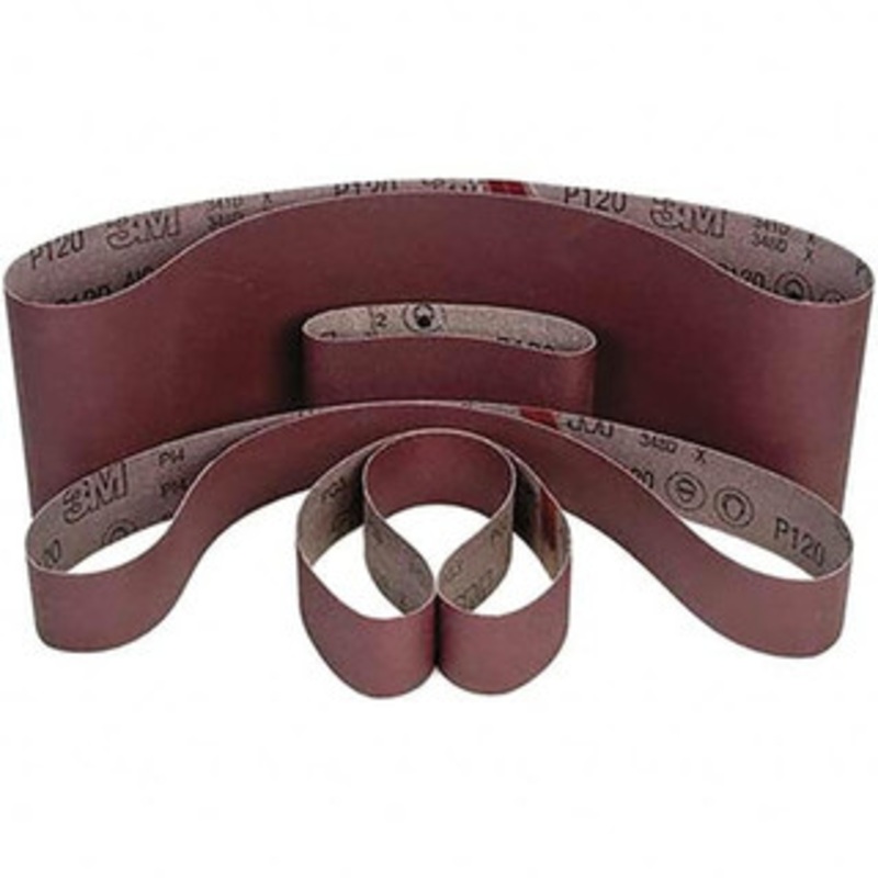 3M 2 Wide x 60 OAL, 36 Grit, Aluminum Oxide Abrasive Belt Aluminum Oxide, Very Coarse, Coated, X Weighted Cloth Backing, Series 341D 7010361757 – 73218414