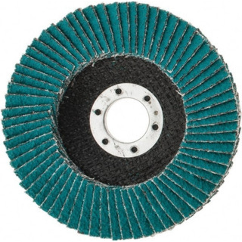 3M 4-1/2 36 Grit 7/8 Center Hole Type 27 Zirconia Alumina Flap Disc Very Coarse Grade, Coated, Arbor Attachment, Cloth Backing, 13,300 RPM 7010363142 – 71369755
