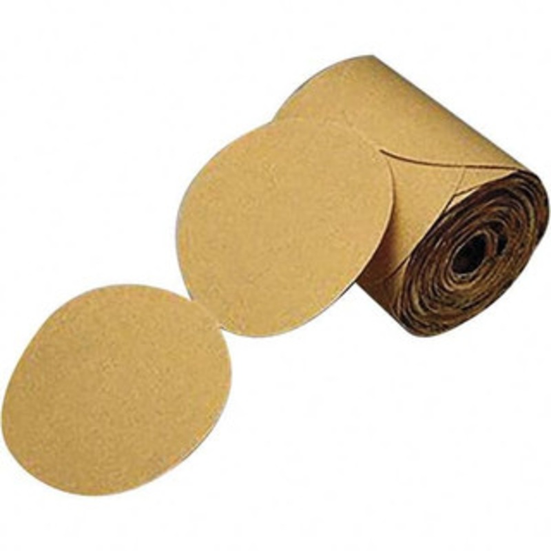 3M 5 Diam, 320 Grit Aluminum Oxide Adhesive PSA Disc Extra Fine Grade, Gold, A Weighted Backing, Flexible, Use with Random Orbital Sanders 7000118110 – 85414753