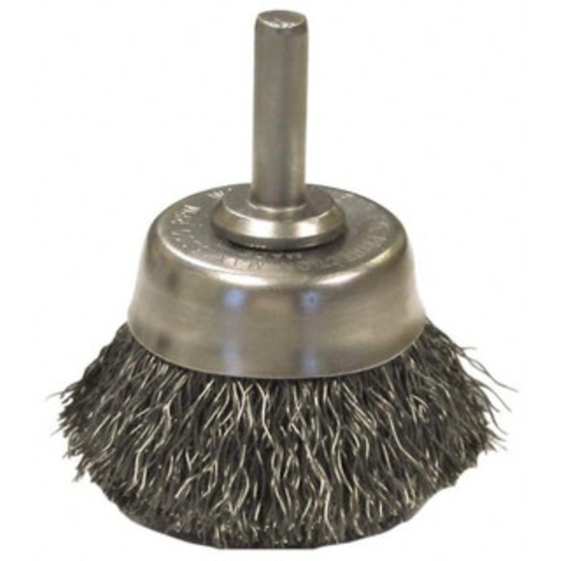 Anderson Products 1-3/4 Diam Steel Crimped End Brush 3/4 Trim Length, 1/4 Shank Diam, 13,000 Max RPM 06611 – 01709906