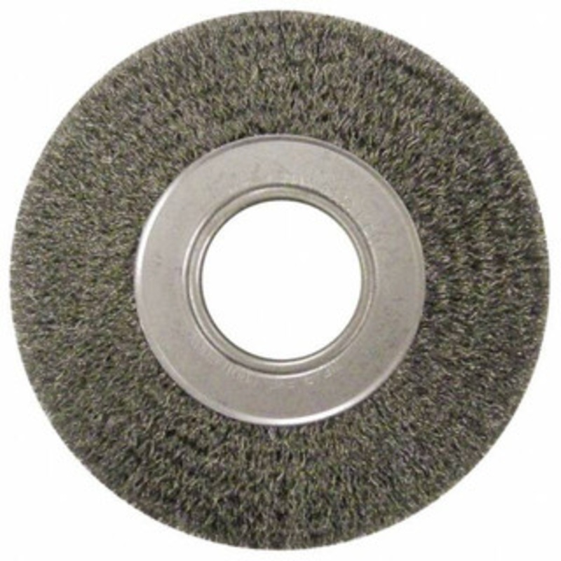 Anderson Products 7 OD, 2 Arbor Hole, Crimped Steel Wheel Brush 1-3/4 Face Width, 1-5/8 Trim Length, 0.0118 Filament Diam, 6,000 RPM 02294 – 00535518