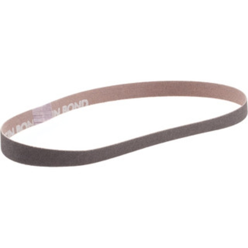 Norton 1/2 Wide x 18 OAL, 100 Grit, Aluminum Oxide Abrasive Belt Aluminum Oxide, Fine, Coated, Series R228 78072793045 – 82268301