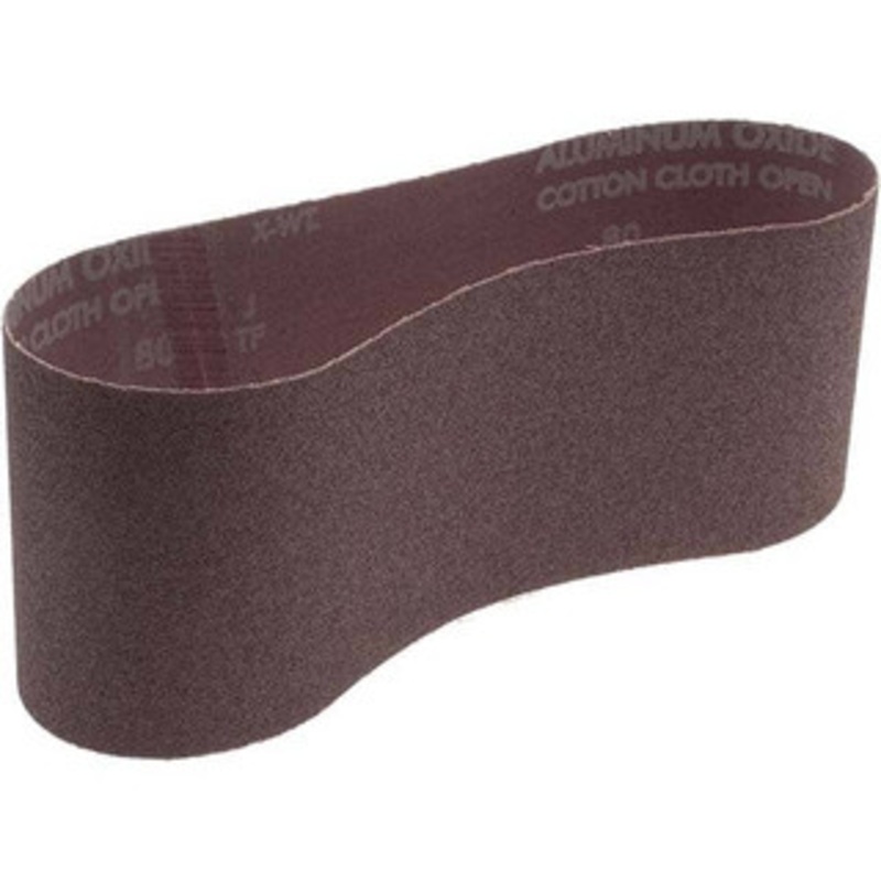 Norton 4 Wide x 24 OAL, 80 Grit, Aluminum Oxide Abrasive Belt Aluminum Oxide, Medium, Coated, X Weighted Cloth Backing, Series R228 78072727944 – 05817085