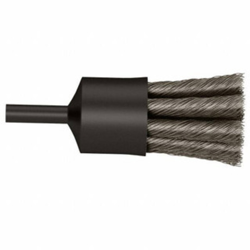 Osborn 3/4 Diam Stainless Steel Knotted End Brush 7/8 Trim Length, 1/4 Shank Diam, 20,000 Max RPM 0003074400 – 00126656