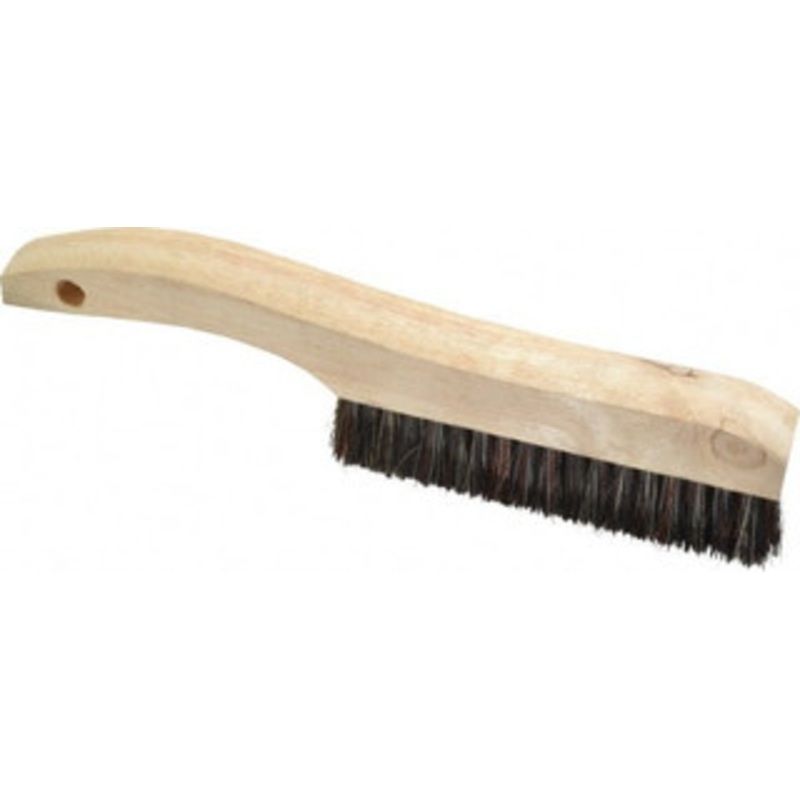 Osborn 4 Rows x 18 Columns Tampico Platers Brush 5-1/4 Brush Length, 10 OAL, 1 Trim Length, Wood Shoe Handle 0005404700 – 53502464