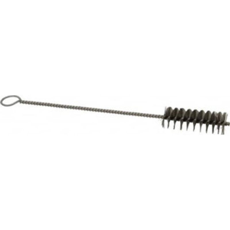 PRO-SOURCE 2-1/2 Long x 13/16 Diam Stainless Steel Twisted Wire Bristle Brush Single Spiral, 9 OAL, 0.008 Wire Diam, 0.142 Shank Diam 05118 – 03715943