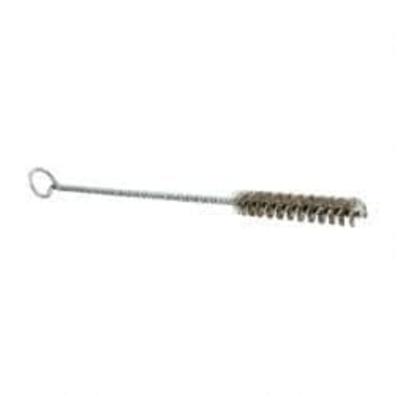 Schaefer Brush 3 Long x 1/2 Diam Stainless Steel Long Handle Wire Tube Brush Single Spiral, 27 OAL, 0.006 Wire Diam, 0.17 Shank Diam 14446 – 09395328