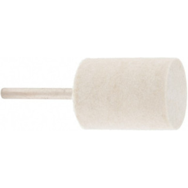 Value Collection 3/4 Diam 1/8 Shank Diam Rock Hard Density Cylinder Shaped Mounted Bob 1 Head Length, 2 Shank Length, Wool Felt 516128 – 91068650