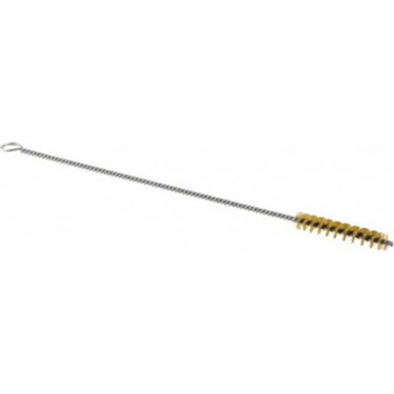 Weiler Abrasives 1-1/2 Long x 1/4 Diam Brass Hand Tube Brush Single Spiral, 7 OAL, 0.003 Wire Diam, 3/32 Shank Diam 21270 – 75851493