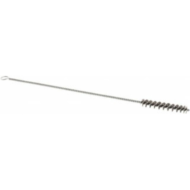 Weiler Abrasives 1-1/2 Long x 1/4 Diam Stainless Steel Hand Tube Brush Single Spiral, 7 OAL, 0.003 Wire Diam, 3/32 Shank Diam 21100 – 75850735