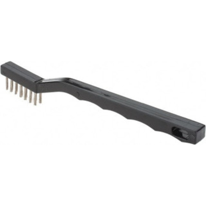 Weiler Abrasives 3 Rows x 7 Columns Stainless Steel Scratch Brush 7-1/8 Brush Length, 7-1/8 OAL, 1/2 Trim Length, Plastic Handle 95941 – 45277019