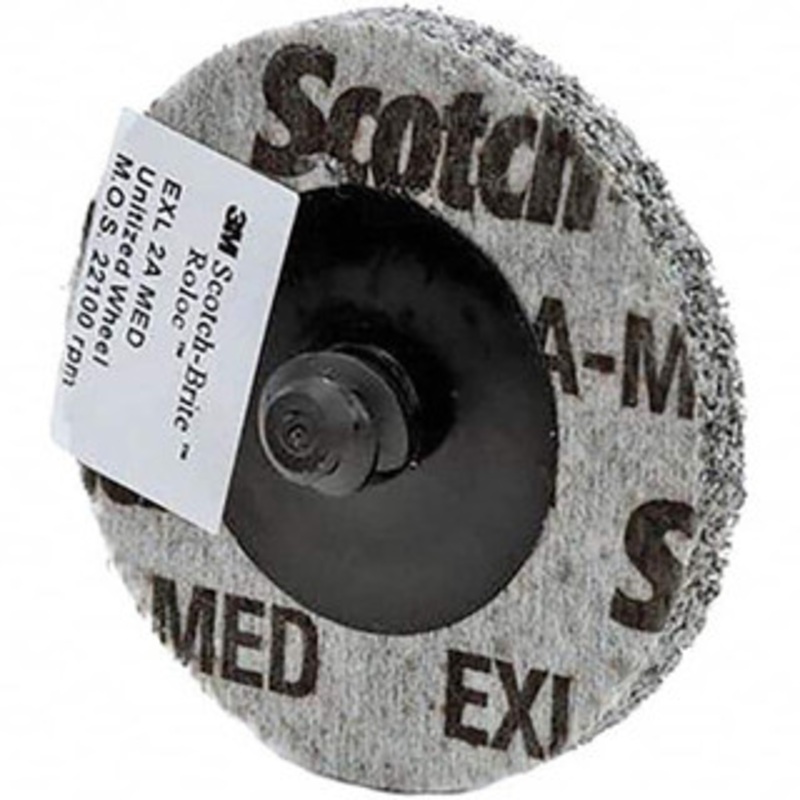 3M 2 Silicon Carbide Quick Change Disc Type S Attachment, Fine Grade, Gray, Non-Woven, 22,100 RPM, Roloc TS Compatible 7010366049 – 74667486