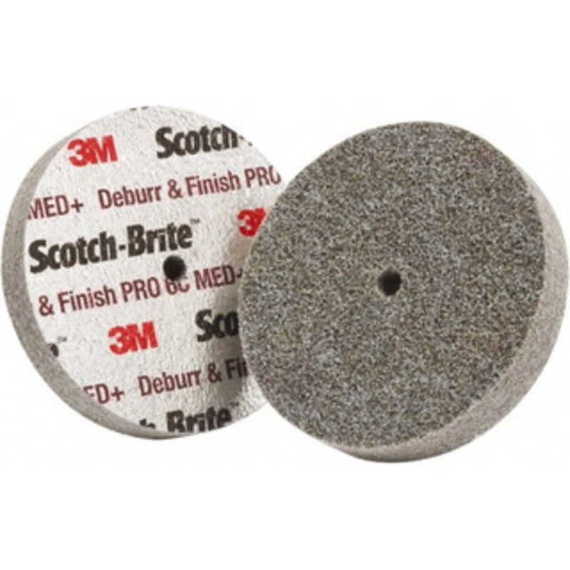 3M 3 Diam, 1/2 Face Width, 1/4 Center Hole, Medium Grade, Ceramic Deburring Wheel Unitized, Hard Density 6 Grade 7100053420 – 31890833