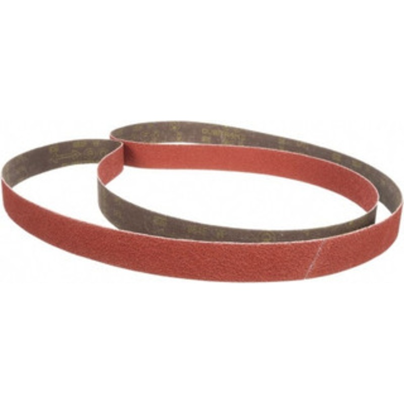 3M 37 Wide x 60 OAL, 120 Grit, Aluminum Oxide Abrasive Belt Aluminum Oxide, Coated, XF Weighted Cloth Backing, Series 384F 7100122888 – 32194003
