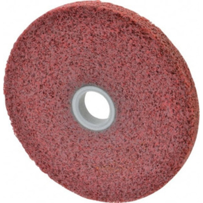 3M 6 Diam, 1/2 Face Width, 1 Center Hole, Coarse Grade, Aluminum Oxide Deburring Wheel Convolute, Hard Density 6 Grade, 6,000 RPM 7010309607 – 85140812