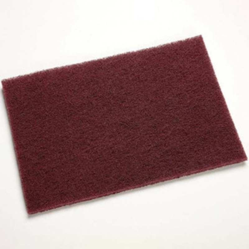 3M Hand Pads, Grade: Very Fine, Overall Length (Inch): 9, Width/Diameter (Inch): 6, Abrasive Type: Non-Woven, Abrasive Material: Aluminum Oxide, Pad Color: Red 7000121088 – 14875850