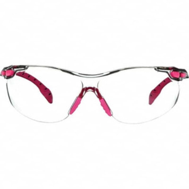 3M Pack of 20 Clear Lenses, Frameless Safety Glasses Anti-Fog, Pink, Black Frame, Size Universal, Wrap Around 7100181053 – 31287071