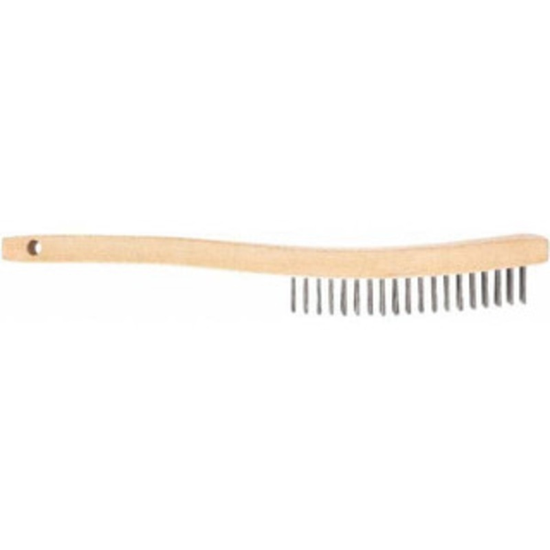 DeWALT 15 Rows x 4 Columns Steel Scratch Brush 10 OAL, 1-1/8 Trim Length, Wood Shoe Handle DW49701 – 42195156