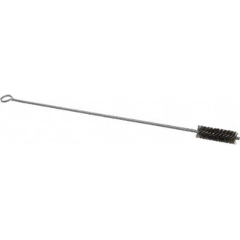 Made in USA 2-1/2 Long x 7/8 Diam Stainless Steel Twisted Wire Bristle Brush Double Spiral, 18 OAL, 0.006 Wire Diam, 0.235 Shank Diam 09-221418 – 03716610