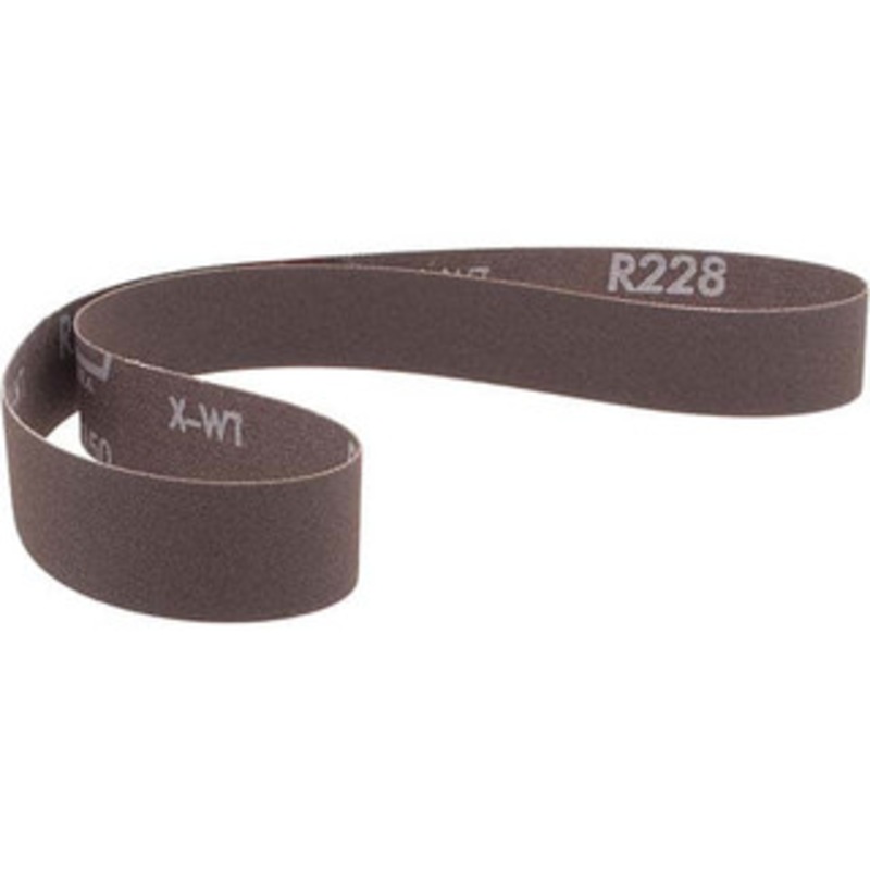 Norton 1 Wide x 30 OAL, 150 Grit, Aluminum Oxide Abrasive Belt Aluminum Oxide, Very Fine, Coated, Series R228 78072762342 – 82111048