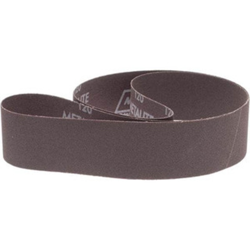 Norton 2 Wide x 48 OAL, 120 Grit, Aluminum Oxide Abrasive Belt Aluminum Oxide, Fine, Coated, X Weighted Cloth Backing, Series R228 78072721225 – 05954128