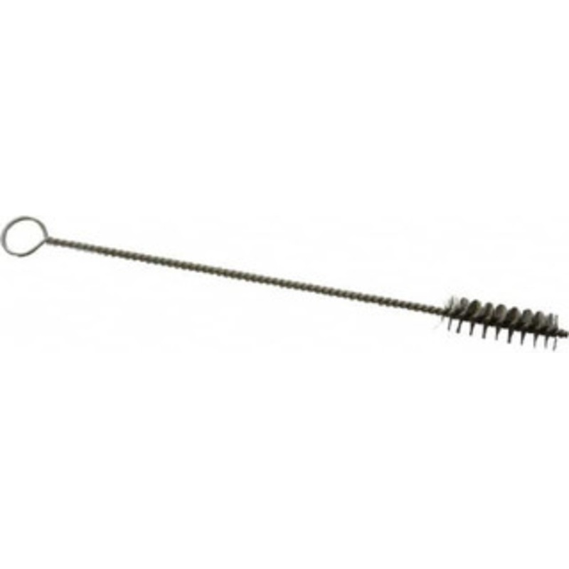 PRO-SOURCE 3/4 Long x 1/4 Diam Stainless Steel Twisted Wire Bristle Brush Single Spiral, 4 OAL, 0.003 Wire Diam, 0.062 Shank Diam 05185 – 03715844