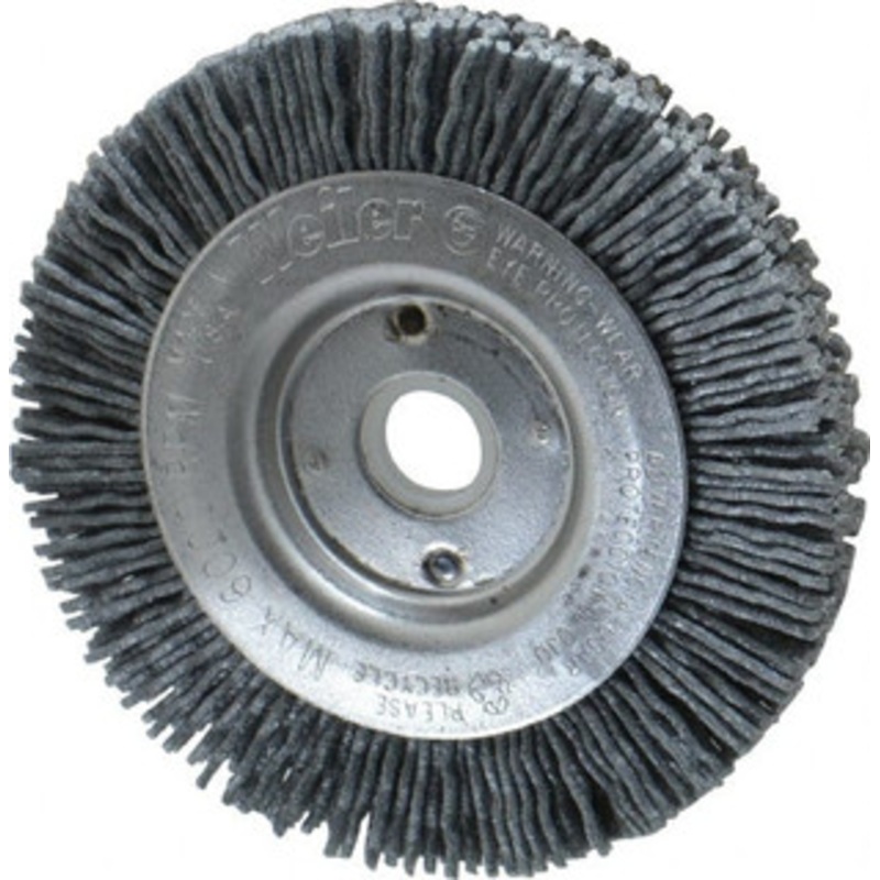 Weiler Abrasives 3 OD, 1/2 Arbor Hole, Crimped Nylon Wheel Brush 3/8 Face Width, 1/2 Trim Length, 0.04 Filament Diam, 6,000 RPM 31094 – 75852822