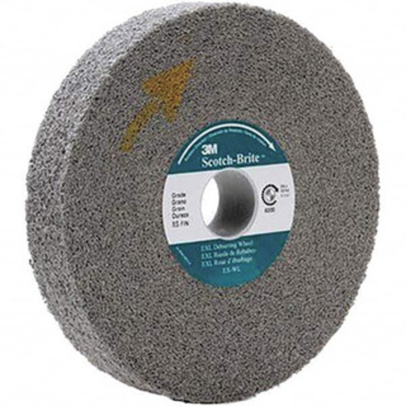 3M 12 Diam, 2 Face Width, 5 Center Hole, Medium Grade, Silicon Carbide Deburring Wheel Convolute, Hard Density 8 Grade, 3,000 RPM 7000120913 – 01260868