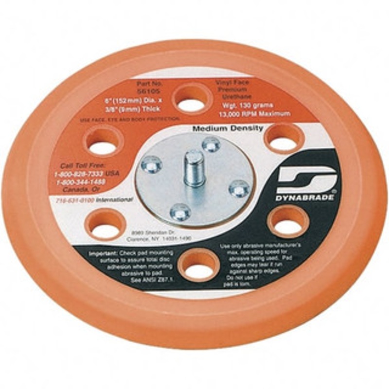 Dynabrade 6 Diam Adhesive/PSA Disc Backing Pad Medium Density, 13,000 RPM 56105 – 03765609