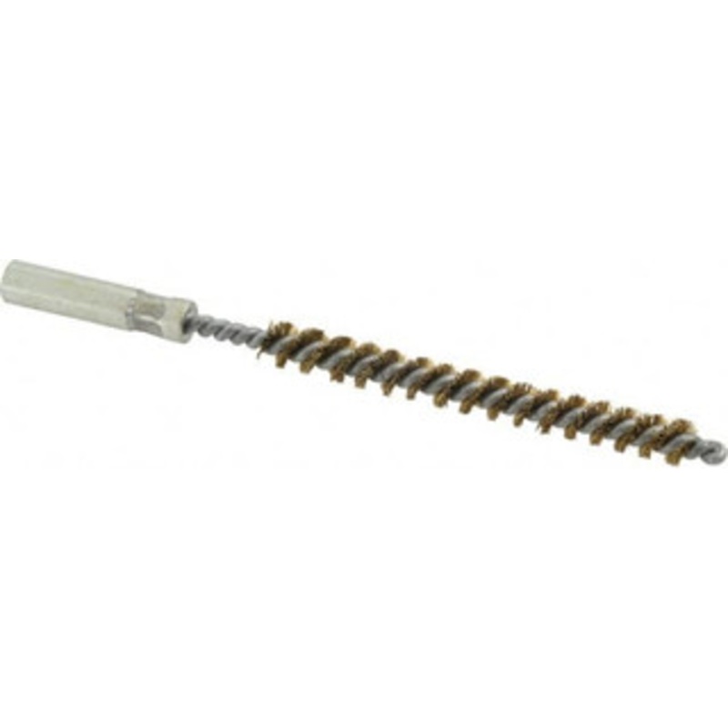 Value Collection 1/4 Diam Helical Brass Tube Brush 0.005 Filament Diam, 2-3/8 Brush Length, 4 OAL, 3/16-24 Female Shank 83100020 – 04613097