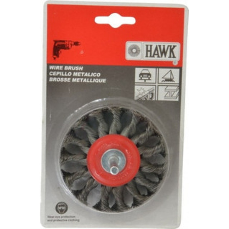 Value Collection 3 OD, 1/4 Shank Diam, Knotted Steel Wheel Brush 5/16 Face Width, 5/8 Trim Length, 0.008 Filament Diam, 20,000 RPM S00651919 – 00651919
