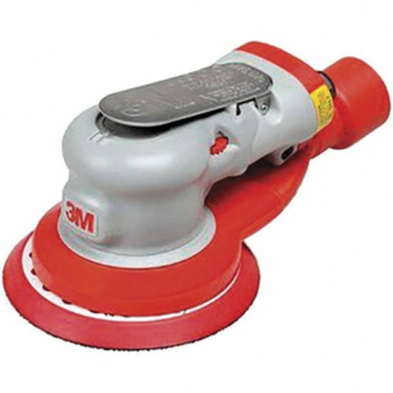 3M 12,000 OPM, 17 CFM Air Consumption, 90 psi Air Pressure, Palm Air Orbital Sander Round Pad, 7000119323 – 64398324