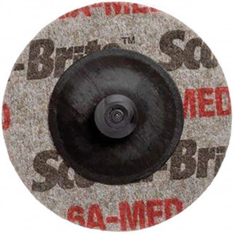 3M 2 Aluminum Oxide Quick Change Disc Type R Attachment, Medium Grade, Tan, Non-Woven, 22,100 RPM, Roloc TR Compatible 7000045979 – 74667379