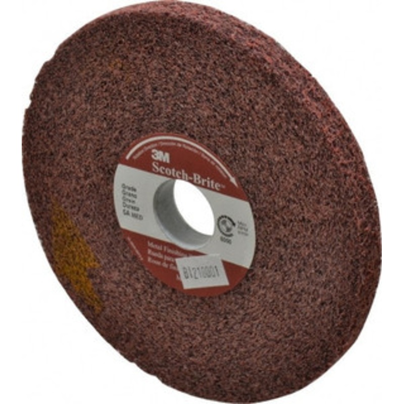 3M 6 Diam, 1/2 Face Width, 1 Center Hole, Medium Grade, Aluminum Oxide Deburring Wheel Convolute, Medium Density 5 Grade, 6,000 RPM 7010329043 – 85140788