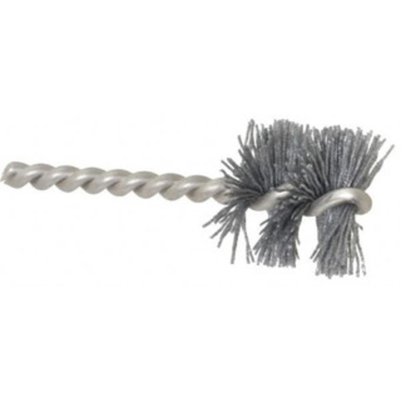 Made in USA 1-1/4 Diam Helical Nylon Tube Brush 0.022 Filament Diam, 1 Brush Length, 3-1/2 OAL, 1/4 Diam Stainless Steel Shank 07-1013 – 63764930