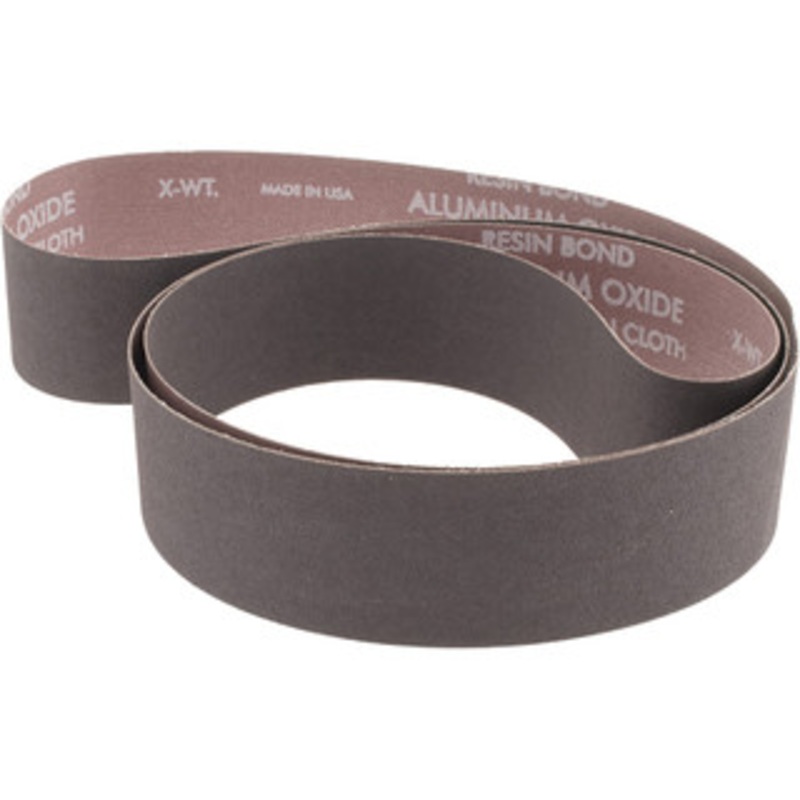 Norton 2 Wide x 72 OAL, 100 Grit, Aluminum Oxide Abrasive Belt Aluminum Oxide, Fine, Coated, X Weighted Cloth Backing, Series R228 78072723235 – 83191692