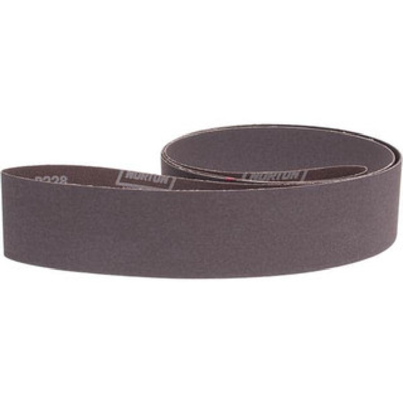 Norton 3 Wide x 132 OAL, 120 Grit, Aluminum Oxide Abrasive Belt Aluminum Oxide, Fine, Coated, X Weighted Cloth Backing, Series R228 78072721870 – 05800123
