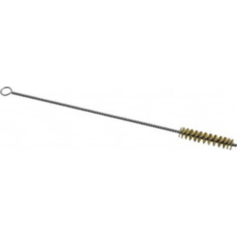 PRO-SOURCE 1-1/2 Long x 5/16 Diam Brass Twisted Wire Bristle Brush Single Spiral, 7 OAL, 0.006 Wire Diam, 0.085 Shank Diam 05037 – 03716248