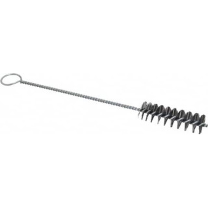 PRO-SOURCE 2-1/2 Long x 3/4 Diam Steel Twisted Wire Bristle Brush Single Spiral, 9 OAL, 0.008 Wire Diam, 0.142 Shank Diam 05105 – 02113595
