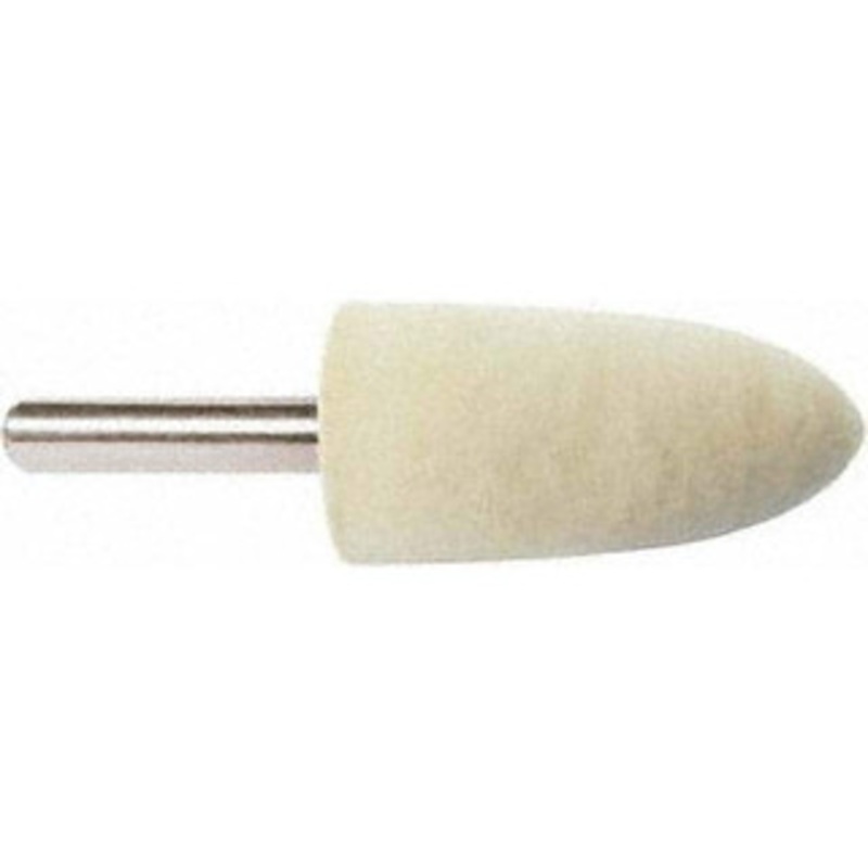 Value Collection 1 Diam 1/4 Shank Diam Medium Density Bullet Shaped Mounted Bob 2 Head Length, 2 Shank Length, Wool Felt 516165 – 91068080
