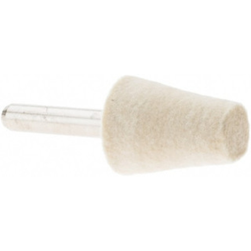 Value Collection 3/4 Diam 1/4 Shank Diam Medium Density Cone Shaped Mounted Bob 1 Head Length, 2 Shank Length, Wool Felt 516193 – 91067876