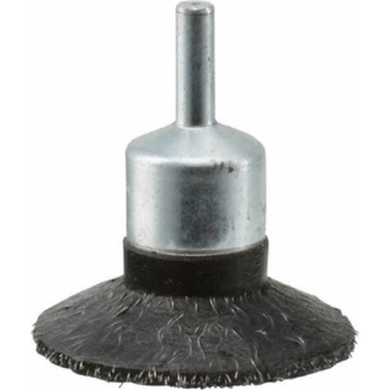Weiler Abrasives 2 Diam Steel Flared Crimped End Brush 1/4 Shank Diam, 20,000 Max RPM 35233 – 75853028