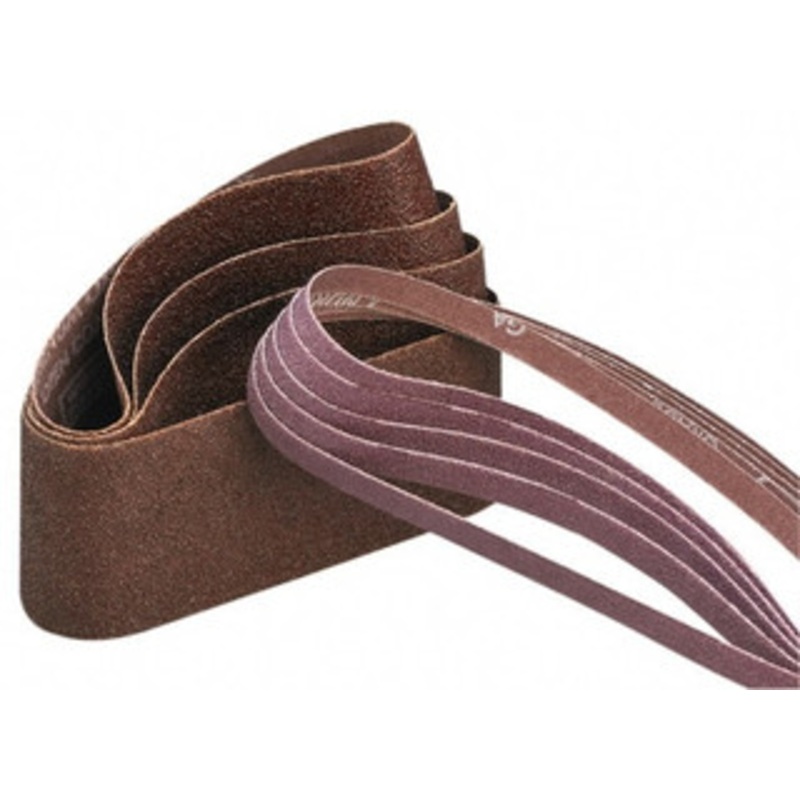 Norton 1/4 Wide x 24 OAL, 100 Grit, Aluminum Oxide Abrasive Belt Aluminum Oxide, Fine, Coated, Series R228 78072719907 – 82062894